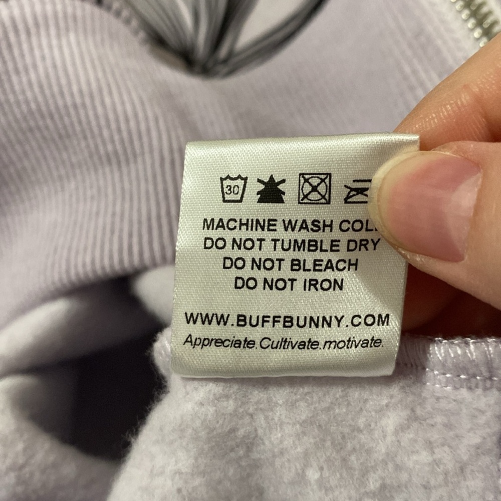 Buff Bunny core zip jacket hoodie floral sketch print in citrus lilac size XXXL - Picture 15 of 15